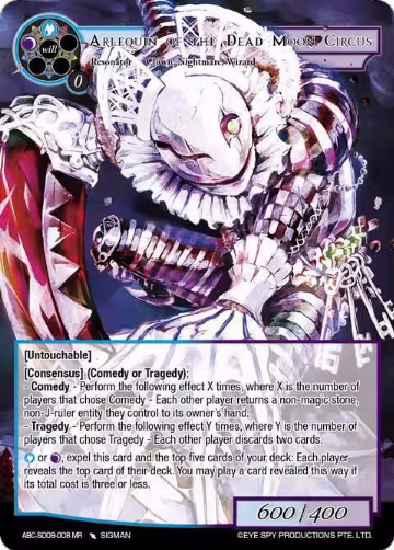 Arlequin of the Dead Moon Circus (ABC-SD09-00B MR), ABC Duel Decks — Force of Will card price