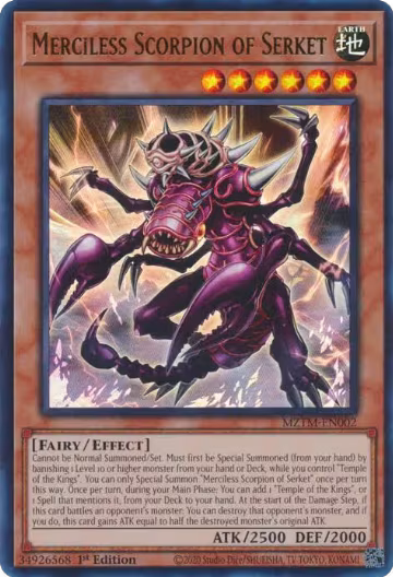 Merciless Scorpion of Serket (MZTM-EN002), Maze of the Master — Yu-Gi-Oh! card price