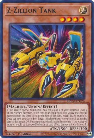 Z-Zillion Tank (MZTM-EN020), Maze of the Master — Yu-Gi-Oh! card price