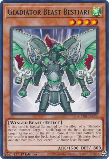 Gladiator Beast Bestiari (MZTM-EN066), Maze of the Master — Yu-Gi-Oh! card price