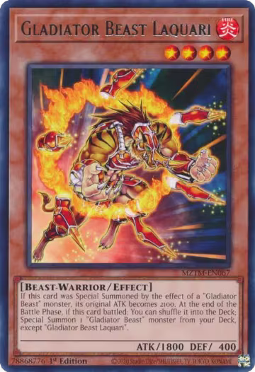 Gladiator Beast Laquari (MZTM-EN067), Maze of the Master — Yu-Gi-Oh! card price