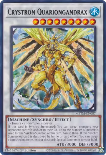 Crystron Quariongandrax (MZTM-EN087), Maze of the Master — Yu-Gi-Oh! card price