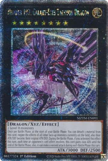 Number 107: Galaxy-Eyes Tachyon Dragon (Quarter Century Secret Rare) (MZTM-EN091) — card price