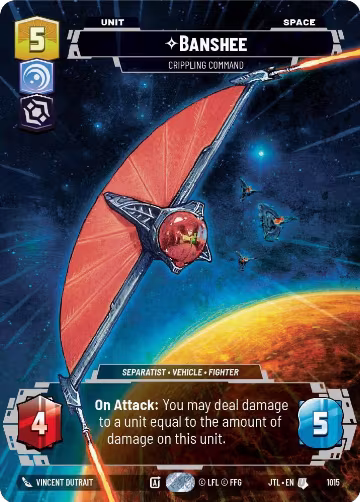 Banshee - Crippling Command (Prestige) (1015), Jump to Lightspeed — Star Wars card price
