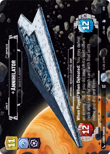 Annihilator - Tagge's Flagship (Prestige) (1018), Jump to Lightspeed — Star Wars card price