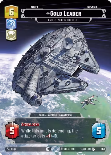 Gold Leader - Fastest Ship in the Fleet (Prestige) (1021), Jump to Lightspeed — Star Wars card price