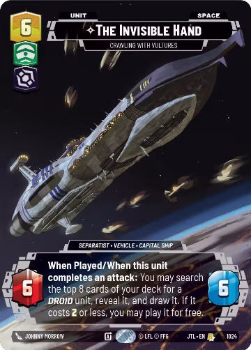 The Invisible Hand - Crawling With Vultures (Prestige) (1024), Jump to Lightspeed — Star Wars card price