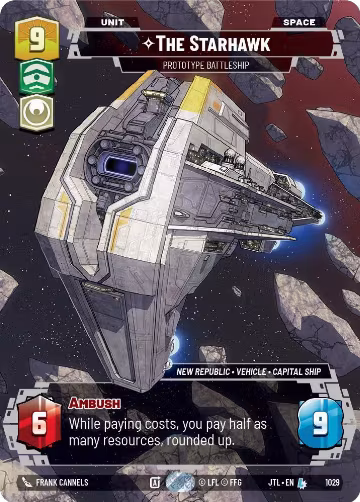 The Starhawk - Prototype Battleship (Prestige) (1029), Jump to Lightspeed — Star Wars card price