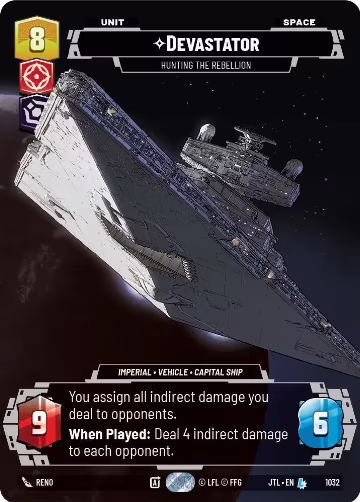 Devastator - Hunting the Rebellion (Prestige) (1032), Jump to Lightspeed — Star Wars card price