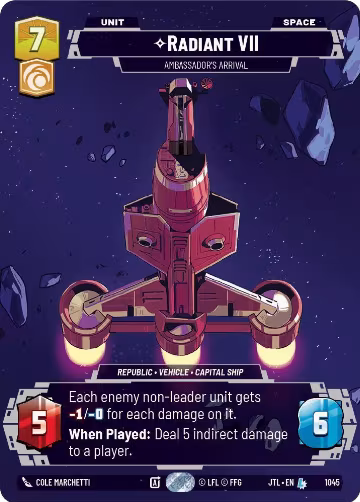 Radiant VII - Ambassadors' Arrival (Prestige) (1045), Jump to Lightspeed — Star Wars card price