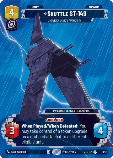 Shuttle ST-149 - Under Krennic's Authority (Prestige) (1047), Jump to Lightspeed — Star Wars card price