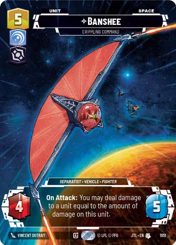 Banshee - Crippling Command (Prestige Foil) (1051), Jump to Lightspeed — Star Wars card price
