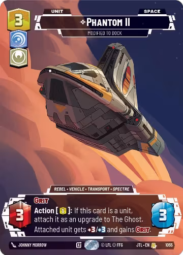 Phantom II - Modified to Dock (Prestige Foil) (1055), Jump to Lightspeed — Star Wars card price