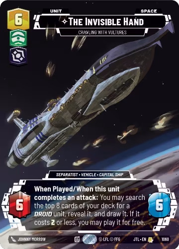 The Invisible Hand - Crawling With Vultures (Prestige Foil) (1060), Jump to Lightspeed — Star Wars card price