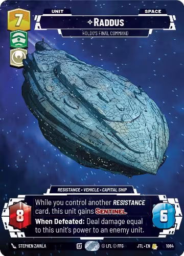 Raddus - Holdo's Final Command (Prestige Foil) (1064), Jump to Lightspeed — Star Wars card price