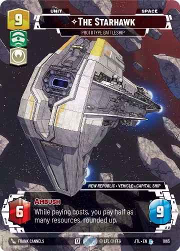 The Starhawk - Prototype Battleship (Prestige Foil) (1065), Jump to Lightspeed — Star Wars card price