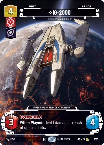IG-2000 - Assassin's Aggressor (Prestige Foil) (1067), Jump to Lightspeed — Star Wars card price