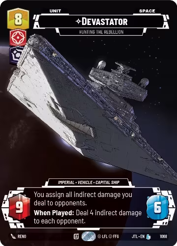 Devastator - Hunting the Rebellion (Prestige Foil) (1068), Jump to Lightspeed — Star Wars card price