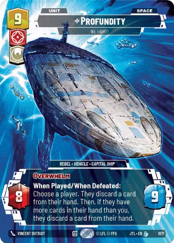 Profundity - We Fight! (Prestige Foil) (1071), Jump to Lightspeed — Star Wars card price