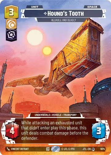 Hound's Tooth - Reliable and Deadly (Prestige Foil) (1074), Jump to Lightspeed — Star Wars card price