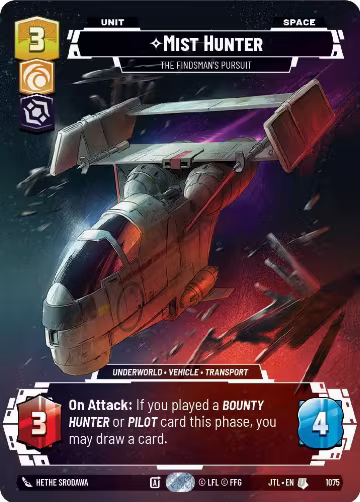 Mist Hunter - The Findsman's Pursuit (Prestige Foil) (1075), Jump to Lightspeed — Star Wars card price