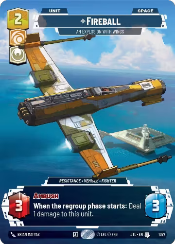 Fireball - An Explosion With Wings (Prestige Foil) (1077), Jump to Lightspeed — Star Wars card price