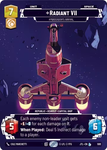 Radiant VII - Ambassadors' Arrival (Prestige Foil) (1081), Jump to Lightspeed — Star Wars card price