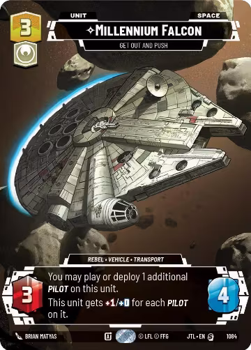 Millennium Falcon - Get Out And Push (Prestige Foil) (1084), Jump to Lightspeed — Star Wars card price