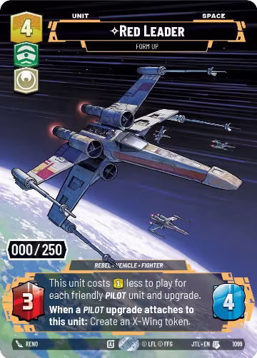 Red Leader - Form Up (Serialized) (1099), Jump to Lightspeed — Star Wars card price