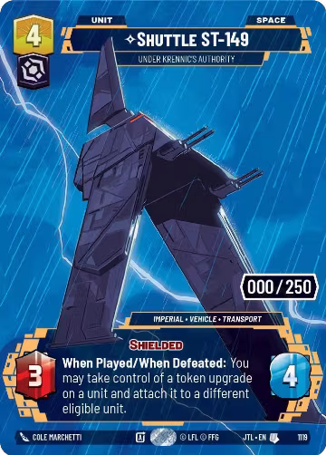 Shuttle ST-149 - Under Krennic's Authority (Serialized) (1119) — card price