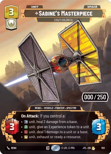Sabine's Masterpiece - Crazy Colorful (Serialized) (1121) — card price