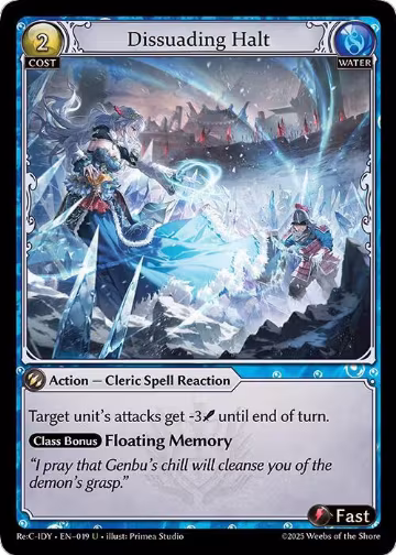 Dissuading Halt (019), Diao Chan Re: Collection, Idyll Corsage — Grand Archive card price