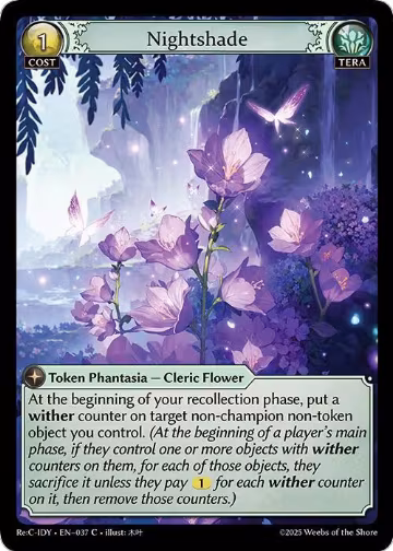 Nightshade (037), Diao Chan Re: Collection, Idyll Corsage — Grand Archive card price
