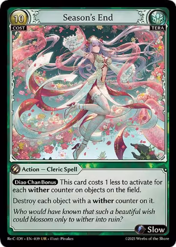 Season's End (039), Diao Chan Re: Collection, Idyll Corsage — Grand Archive card price