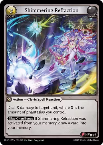 Shimmering Refraction (015), Diao Chan Re: Collection, Idyll Corsage — Grand Archive card price