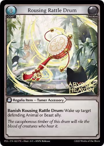 Rousing Rattle Drum (022), Promotional Cards — Grand Archive card price
