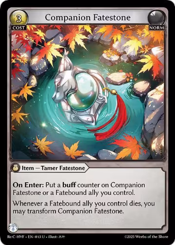 Companion Fatestone (013), Guo Jia Re: Collection, Heaven’s Favored — Grand Archive card price