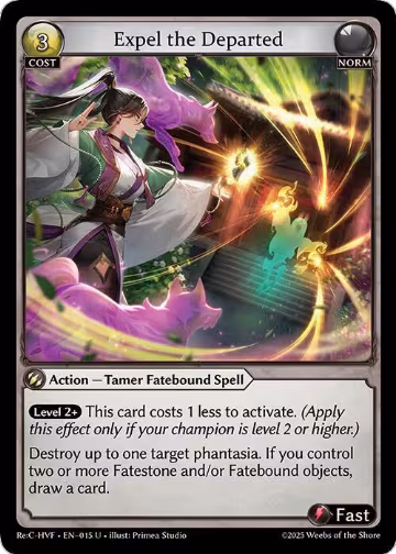 Expel the Departed (015), Guo Jia Re: Collection, Heaven’s Favored — Grand Archive card price