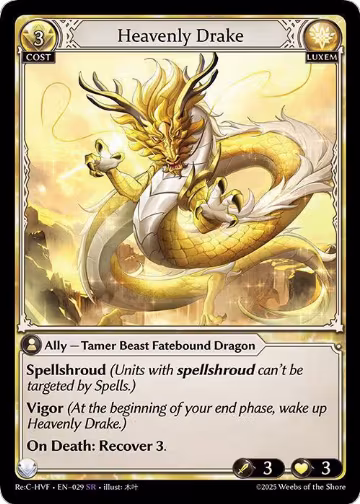 Heavenly Drake (029), Guo Jia Re: Collection, Heaven’s Favored — Grand Archive card price