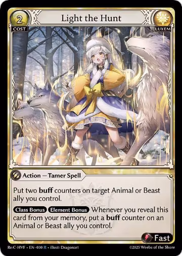 Light the Hunt (030), Guo Jia Re: Collection, Heaven’s Favored — Grand Archive card price