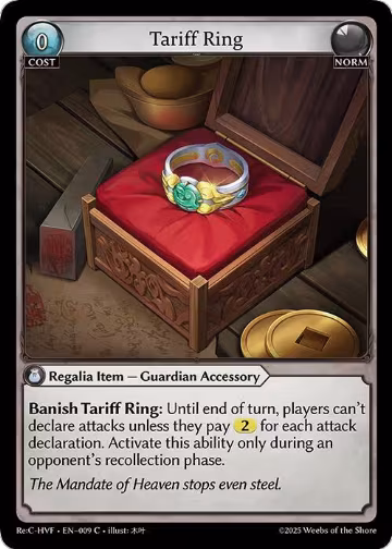 Tariff Ring (009), Guo Jia Re: Collection, Heaven’s Favored — Grand Archive card price