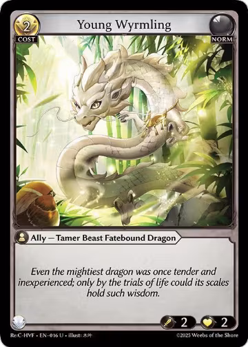 Young Wyrmling (016), Guo Jia Re: Collection, Heaven’s Favored — Grand Archive card price