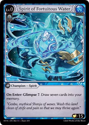 Spirit of Fortuitous Water (002), Abyssal Heaven — Grand Archive card price