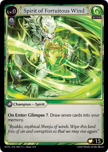 Spirit of Fortuitous Wind (003), Abyssal Heaven — Grand Archive card price