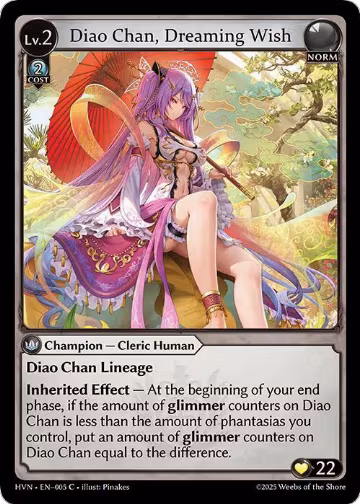 Diao Chan, Dreaming Wish (005), Abyssal Heaven — Grand Archive card price