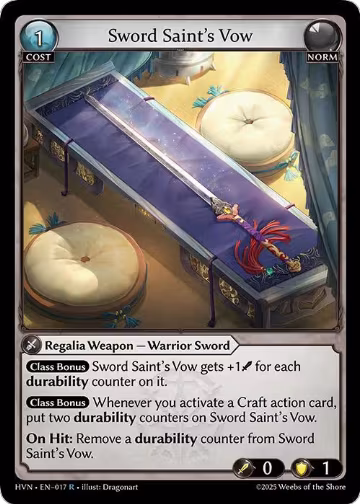 Sword Saint's Vow (017), Abyssal Heaven — Grand Archive card price