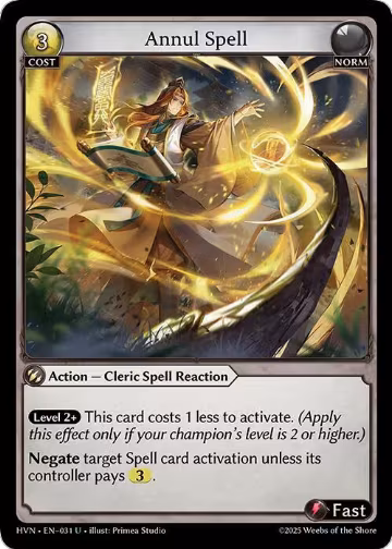 Annul Spell (031), Abyssal Heaven — Grand Archive card price