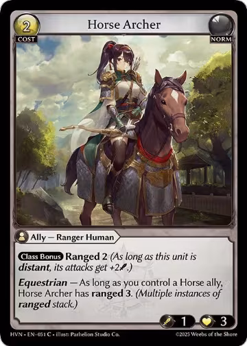 Horse Archer (051), Abyssal Heaven — Grand Archive card price