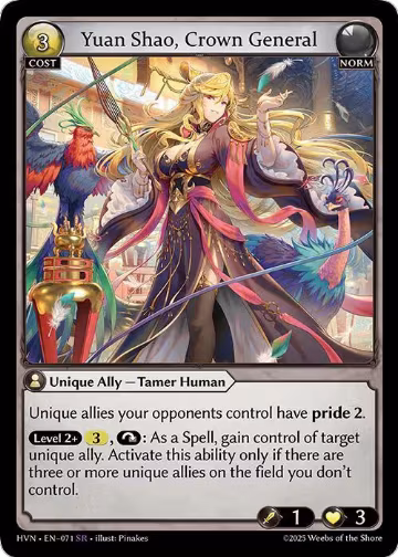 Yuan Shao, Crown General (071), Abyssal Heaven — Grand Archive card price