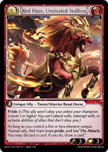 Red Hare, Unrivaled Stallion (095), Abyssal Heaven — Grand Archive card price